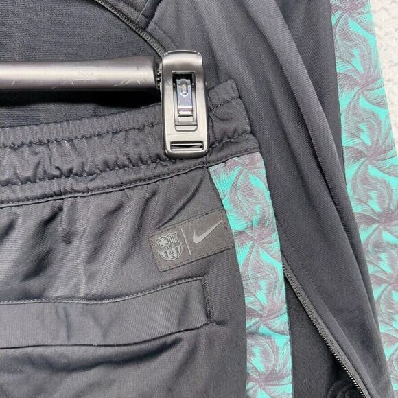 Nike FC Barcelona Track Suit Men's Small Black Zip Warmup JDI PK Jacket Pants - Picture 12 of 15